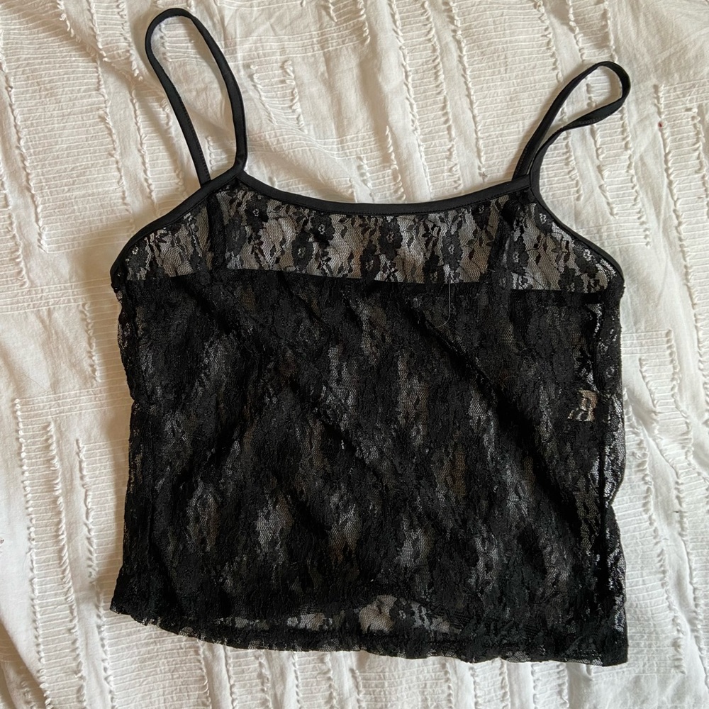 Y2K lace tank top